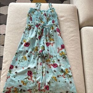 Floral Maxi Dress with Smocked Bodice